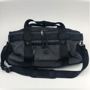 Lululemon Shine On Duffel Gym Bag Black/Silver